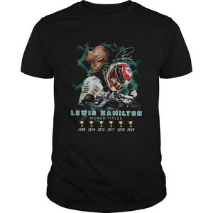 Lewis Hamilton World Titles Six Of Cups Signature Shirt